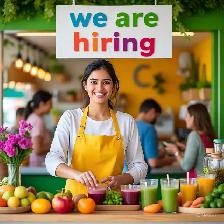 looking for a  Female Smoothie Maker / Sales Representative!