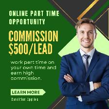 Online part time opportunity.
