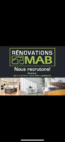 Offre D'emploi en rénovations residentielle