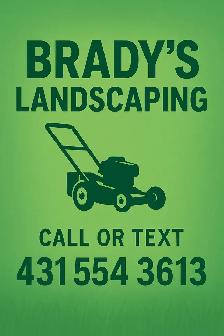 Brady's grass cutting