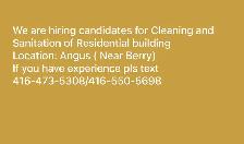 cleaning job