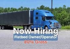 Flatbed Owner Operator - 80% Pay - USA and Canada Runs