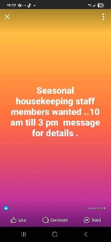 Seasonal positions available