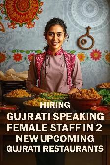 Hiring Gujrati Speaking Female Staff for New Gujrati T
