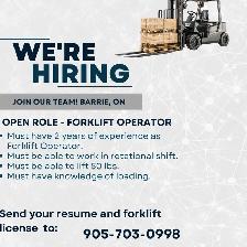 Forklift Operator