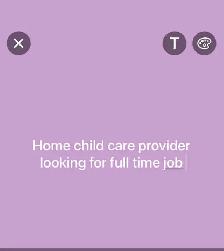 Nanny looking for full time job