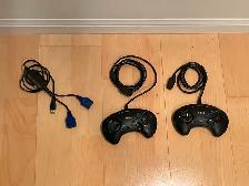 Sega Genesis Controllers with PC USB adapter cable