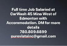 Full Time Job Salaried with Accomodation