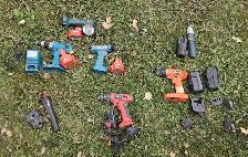 Battery Drills and Flashlight
