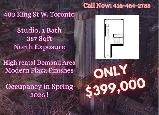 400 King W · Studio 387 sqft in a high-demand area — only $399K