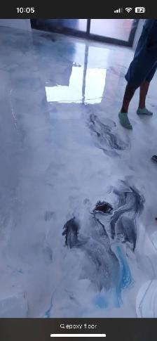 Epoxy floor service colours or clear coat