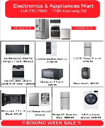 BOXING WEEK SALE-HOME APPLIANCES STOVES-FRIDGES WASHERS-on sale