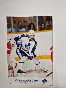 Wendel Clark autographed NHL photo