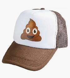 NEW  Brown Emoji Poop Trucker Cap - $10