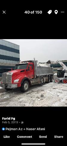 Dump truck for hire  snow removal