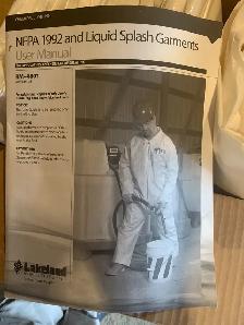 6 PAIR NFPA Standard Liquid IQUID AND SPLASH COVERALLSAS PICTUR