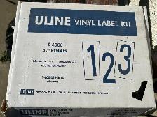ULINE VINYL LABLE KITAS PICTUREDRETAIL OVER 300.00 W/SHIPPING