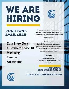 UPCALL flexible job where you can grow learn fast