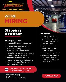Wanted: Shipping Assistant