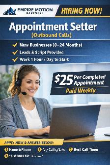 Appointment Setter (Outbound Calls) — Commission (Calgary/Remote
