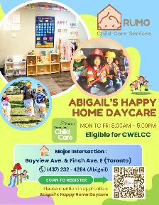 Childcare Spots Available (Bayview & Finch)