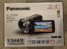 Panasonic HC-V500M Full HD SD Camcorder - Black - with extras.
