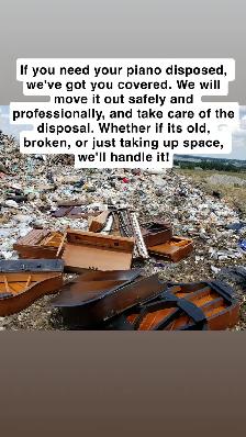 Piano disposal starting at $199!