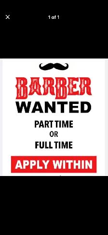 Hiring Experienced Barber