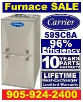 Carrier 96% efficiency 80000 BTU Furnace with installation SALE