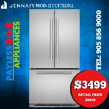 Jenn Air Refrigerator JFFCF72DKL 36' French Door 21.9 Cu. Ft.