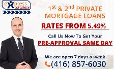 FROM 5.49% PRIVATE  SECOND AND FIRST MORTGAGES, 1ST 2ND
