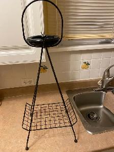 Antique ashtray & magazine rack
