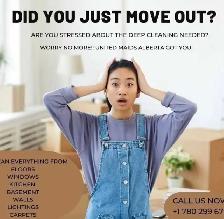 Moveout/In, Deep clean, Carpet steam clean,  Regular and Post-c