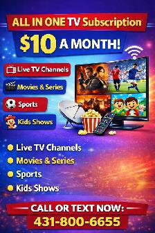 All-In-One TV Entertainment – Just $10 Monthly