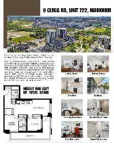 Luxury 2Bed/2Bath Condo in Markham (Unionville)   Parking/Locker