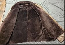 Brown Men's Leather Jacket with Real Fur Lining