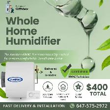 Whole Home Humidifier - Delivered/Installed by Certi. HVAC Tech