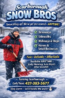 ❄️ SNOW SHOVELING AVAILABLE – SCARBOROUGH ❄️