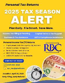 Personal Tax Returns - 2025 - Early Filing Early ReFunds!