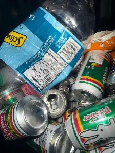 3 bags of cans/bottles