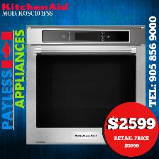 KitchenAid Wall Oven KOSC104FSS 24' Single With Convection & Sel