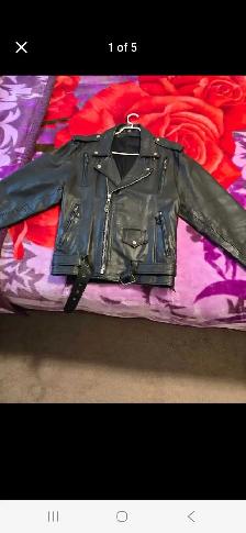 totally brand new size 46 leather biker jacket