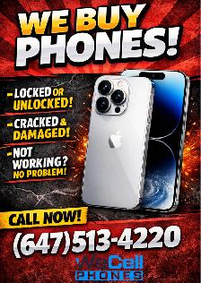 SELL US YOUR BROKEN/LOCKED/CRACKED/DAMAGED PHONES FOR CASH