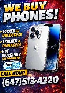 SELL US YOUR BROKEN/LOCKED/CRACKED/DAMAGED PHONES FOR CASH