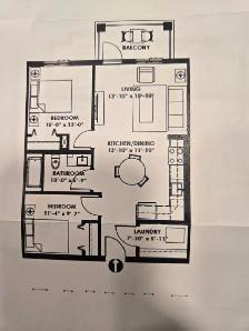 Sublet 2bdrm 1 bth