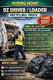 DZ Driver/Loader – Recycling Truck | Pickering, ON