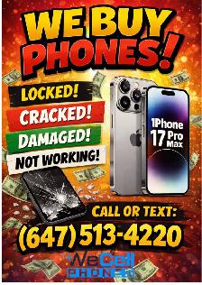 SELL US YOUR BROKEN/LOCKED/CRACKED/DAMAGED PHONES FOR CASH