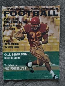 Inside Football '68 Magazine