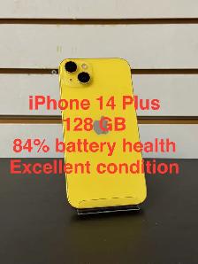 iPhone 14 Plus 128GB 84% battery health excellent condition