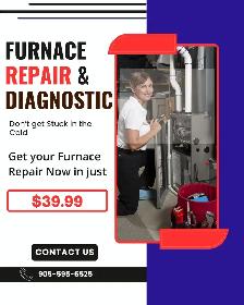 $39.99 Furnace Repair | No Heat? Call Now: 905-595-6525
